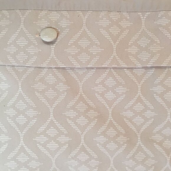 Nautica Queen Duvett Cover Taupe Patterned Buttons Cotton & Polyester 90 X 102 - Picture 2 of 7